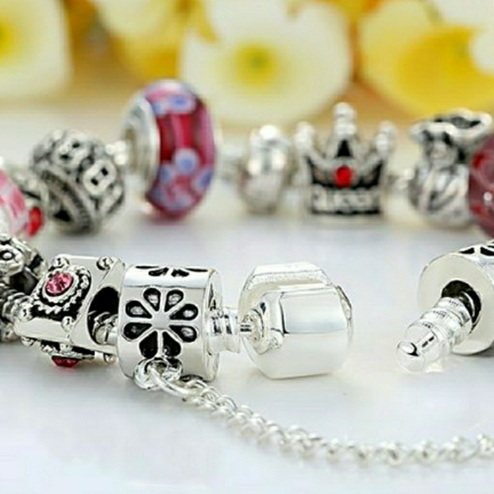 High Quality Silver Charm Bracelet